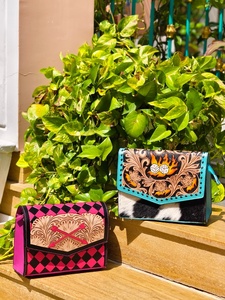 Auténtica Bolsa de Mensajero de Cuero Genuino para Mujer, Estilo Bohemio, Hecha a Mano, Resistente, Elegante, 100% Cuero Genuino - Product Image 2