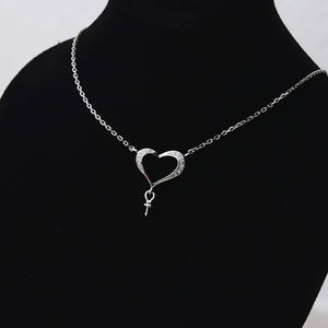 จี้เงินแท้ S925 รูปหัวใจ สำหรับทำเครื่องประดับ สร้อยคอผู้หญิง สร้อยคอประดับมุกแบบกลวง แฟชั่นจี้ห้อยคอ - Product Image 4
