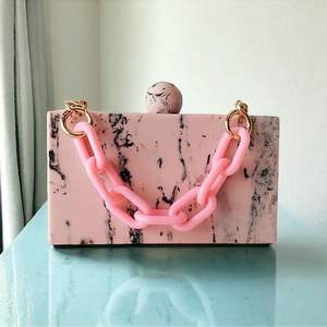 Bolso de Mano de Noche para Mujer, Hecho a Mano, de Resina y Cristal, Accesorio de Moda de Lujo - Product Image 3