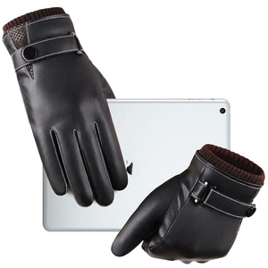 Guantes de Motocicleta de Piel de Oveja Premium Clásicos para Hombre, Transpirables, con Detalles de Costura a la Moda, Diseño Sencillo para Invierno - Product Image 2