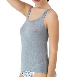 Camiseta sin Mangas de Algodón Orgánico Transpirable para Mujer, Estilo Casual Elegante, Cuello Redondo, Color Sólido, Versátil para el Verano - Product Image 5