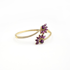925 Sterling Silver Gold Plated Natural <b>Garnet</b> Rhodolite <b>Bracelet</b> OEM ODM Fine Jewelry - Product Image 5