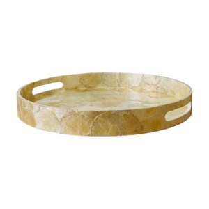Plateau de service de luxe en nacre, fait main, incrusté de coquillages, plateau décoratif pour la maison, l'hôtel, le restaurant, pour le service et les cadeaux - Product Image 2