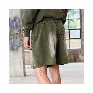 Manufacturer Custom Logo Men's Bulk Street Wear Acid Wash <b>Elastic</b> Waist Loose Fit Baggy Oversized Shorts Casual Eco-Friendly - Product Image 5