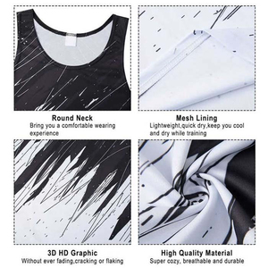 เสื้อกล้ามออกกำลังกายสำหรับผู้ชาย ไซส์ใหญ่ ผ้าสแปนเด็กซ์/โพลีเอสเตอร์ ปักลายได้ตามสั่ง - Product Image 6