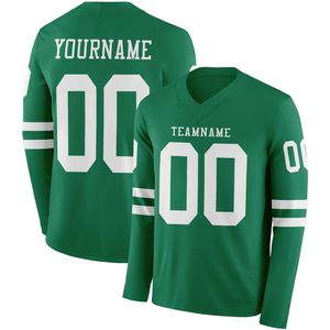 Camiseta de Fútbol Personalizada de Manga Larga con Cuello en V, Transpirable, de Spandex/Poliéster, Logotipo Frontal Personalizado, Nombre del Equipo, Alta Calidad para Todos - Product Image 3