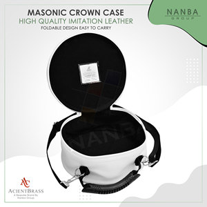 NANBA GROUP Étui de transport souple et léger en cuir pour casquette de Rite Écossais Maçonnique 33ème Degré, avec fermeture éclair, 10x22cm - Product Image 3