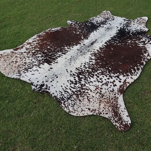 Alfombra de piel de vaca de lujo, alfombra de cuero genuino de piel de vaca para decoración de sala de estar, alfombra de piel de vaca natural. - Product Image 5