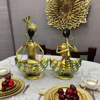 Meilleure vente artisanale musicale Sardar Couple chauffe-plat bougeoir moderne de luxe en métal décoration intérieure pièce maîtresse maison