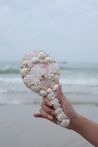Handmade Seashell Oval Vanity <b>Mirror</b> with Plastic <b>Frame</b> Coastal Design Eco-Friendly & Durable Tabletop Home Decor - Product Image 6