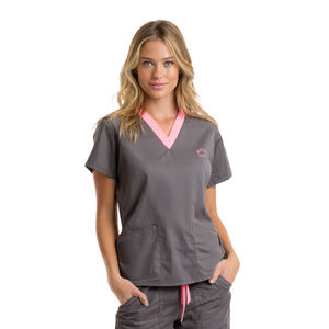 Hauts utilitaires à manches courtes à double poche pour toilettage, imperméables, gilet de toilettage pour animaux de compagnie, hauts de travail personnalisés noirs pour toilettage - Product Image 1