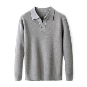 <span class=keywords><strong>Pull</strong></span>-over en maille pour <span class=keywords><strong>homme</strong></span>, nouveau design, col polo, décontracté et professionnel, avec logo personnalisé OEM, col à revers, <span class=keywords><strong>pull</strong></span> tricoté - Product Image 4