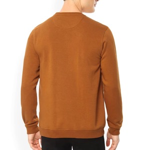 Custom Men Sweatshirt Tan <b>Brown</b> Urban Floral Graphic Print Crewneck Pullover Cotton Fleece Casual Streetwear Regular Fit OEM - Product Image 4