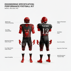 New Latest Design Customized Sublimated American Football Uniform Jersey Pants Set Lightweight Teamwear Supplier For League Kit - Product Image 2
