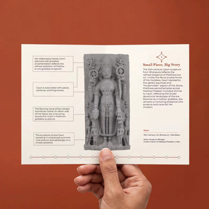 Escultura de Gauri Parvati |   Réplica de Museo del Arte del Templo de la Diosa Hindú del Siglo X, Acabada a Mano - Product Image 6