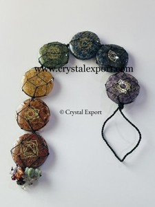 Wholesale Natural Agate Carved Seven Chakras Hanging Tumble Stones Healing <b>Crystals</b> <b>for</b> Home <b>Decoration</b> and Car Hanging - Product Image 5