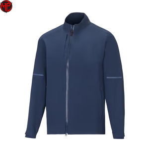 Chaqueta de golf para hombre, ligera, cortavientos, impermeable, con cierre, de secado rápido, informal, para campo de golf, OEM, personalizada - Product Image 2