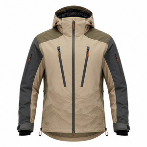 Men's <b>Waterproof</b> for Power Stretch Ski <b>Jacket</b> Hooded 10,000mm 240g Heat-Transfer Printed Polyester Outdoor Wear - Product Image 1