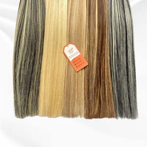 ผมตรงปลายแบนปลายเรียบเนียนสำหรับต่อผมแบบเต็มปลายเรียบติดทนนานสี - Product Image 4