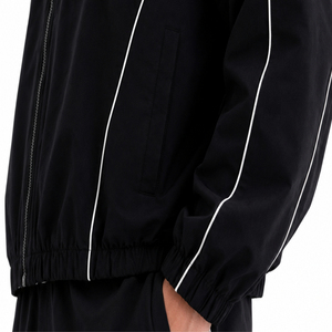 <b>Men</b> Black Oversized Streetwear Track <b>Jacket</b> Comfortable Everyday Wear Lightweight Casual Outerwear Relaxed Fit Track <b>Jacket</b> - Product Image 6