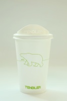 Vaso de Espuma PP Edición Limitada Oso Blanco, Apto para Vending, Aislamiento Térmico, 20oz, Bebidas, TENBLER, Ecológico, Portátil, para Regalos