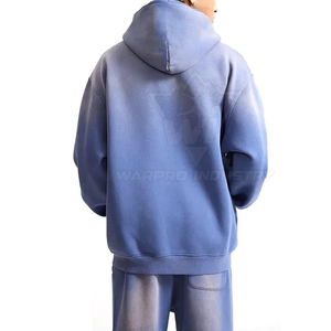 Sun Faded Tracksuit Men Heavyweight Cotton Two Piece Set Custom Logo Premium Streetwear Collection - Product Image 6