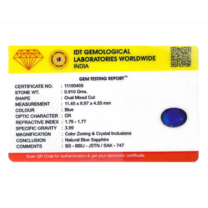 Natural Royal Blue Sapphire 4.55 Carat Loose Gemstone for Fine Jewelry - Product Image 4
