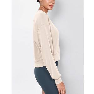 Sudadera Corta Personalizada de Alta Calidad para Mujer 2026, Estilo Urbano con Bordado Frontal, Nueva Moda Casual Otoño Invierno, Color Sólido - Product Image 6