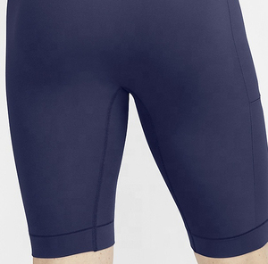 High Quality Canvas Elastic Waist <b>Compression</b> <b>Shorts</b> <b>Men</b> Breathable Skinny Fit Quick-Dry Sporty Sports Workout Solid Pattern - Product Image 4