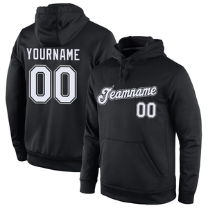 Sweat-shirt à capuche ample pour homme, nouveau design, patchwork noir, blanc et gris en polyester/coton, sur mesure, vente en gros directe - Product Image 1