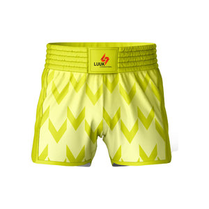 Shorts de boxe MMA personnalisés imprimés, durables, de haute qualité, extensibles dans quatre directions, ajustés, 100% polyester, respirants, shorts de Muay Thai - Product Image 2