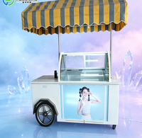 Chariot à glaces pliable et mobile pour stand temporaire