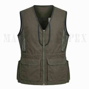 Gilet de randonnée multi-poches imperméable pour homme, fin, pour le printemps et l'été, idéal pour la photographie, la pêche et les voyages, avec sac de rangement - Product Image 1