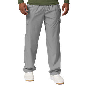 Custom Logo Men's Nylon <b>Straight</b>-<b>Leg</b> <b>Cargo</b> Pants Lightweight Fabric Side Utility Pockets Comfortable Casual Daily Wear <b>Trousers</b> - Product Image 2