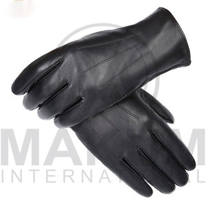 Genuine Leather Gloves, Leather, Elegant Men's Gloves - Product Image 2