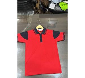 Polo rojo personalizado con logo impreso, ropa informal unisex para primaria y secundaria, uniforme escolar para niños. - Product Image 1