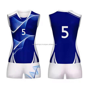 Uniforme de voleibol impreso con logotipo personalizado profesional para hombres y mujeres conjuntos de Jersey de manga corta de último diseño - Product Image 1