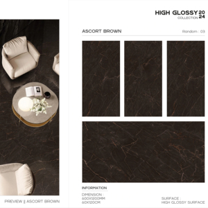 Azulejo de Porcelana de Lujo con Acabado Brillante, Formato Grande 600x1200, Superficie Pulida Premium, para Paredes y Pisos, Diseño Moderno para Interiores y Exteriores - Product Image 1
