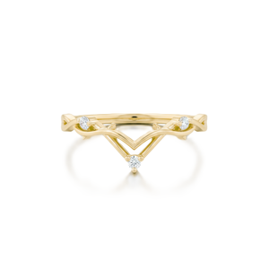 แหวนทองคำแท้ 18K ดีไซน์เรียบหรู โค้งมน ซ้อนกันได้ เหมาะสำหรับแหวนแต่งงาน แหวนหมั้น แหวนแฟชั่น แหวนลายกากบาท - Product Image 1