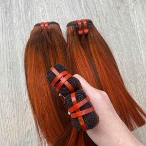 Piano Bone Straight, Piano Orange con extensiones de cabello humano vietnamita de color marrón recto - Product Image 2