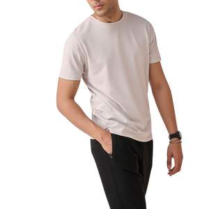 Camiseta de Algodón de Color Sólido para Hombre, de Primera Calidad, Cuello Redondo, Manga Corta, Informal, con Impresión de Logotipo Personalizado, Proveedor de Camisetas al por Mayor - Product Image 2