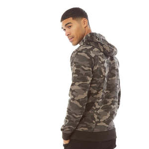 Sudadera con capucha informal de camuflaje extragrande para hombre y mujer, de manga larga, de algodón grueso y poliéster, mezcla de algodón básico. - Product Image 2