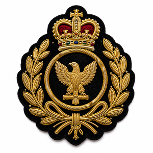 Customized Vintage <b>Sew</b>-On Lace Safety <b>Pin</b> Embroidered Crest Badge Patch Official Embroidery Patches Blazer Material - Product Image 3