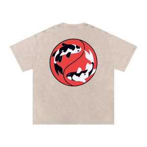 Camiseta con Efecto Deslavado, Estilo Urbano Informal, Top de Algodón Cómodo y Ligero, Moda Urbana para Uso Diario, para Hombre y Mujer - Product Image 6