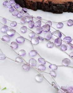 Cuentas facetadas de amatista natural de 8 pulgadas, cuentas facetadas de amatista natural para la elaboración de joyería fina, piedra preciosa - Product Image 2