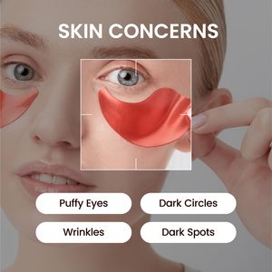 แผ่นมาส์กใต้ตา YADAH Red Eye Patch 60 คู่ แผ่นไฮโดรเจลใต้ตาผสมทับทิมและโสมเพื่อความชุ่มชื้น ลดอาการบวม - Product Image 4