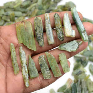 Kyanite Verte Naturelle Brute, Pierre Précieuse Cristalline, Pierres Libres de 9x18,5 à 9,5x28 MM pour la Fabrication de Bijoux DIY - Product Image 3