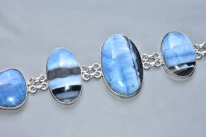 Premium Grade Blue <b>Opal</b> <b>Bracelet</b> Silver Plated Blue <b>Opal</b> <b>Bracelets</b> Jewelry - Product Image 2