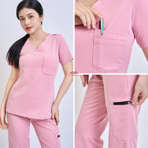 Tenues d'infirmière de haute qualité, dernier design, vêtements médicaux d'hôpital, rayonne, PE, spandex, tendance - Usine FMF - MOQ faible - Product Image 4