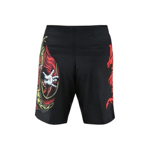 Shorts de boxe unisexes personnalisables par sublimation, en tissu respirant Spandex/Polyester 220g, pour arts martiaux, OEM/ODM - Product Image 6